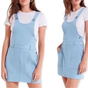 Urban Outfitters Women 0 Light Blue Denim Casual Kingston Skirtall Overall Dress